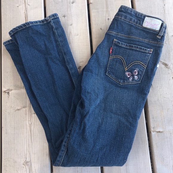Levi’s Slim Straight Butterfly Embroidered Jeans - Picture 6 of 6